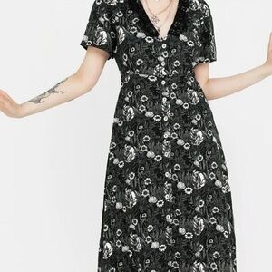 Disturbia Nightboom Button-up Midi Dress
